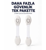 Mey İthalat® 2 Adet Güçlü Yapışkanlı Çocuk Güvenlik Kilidi