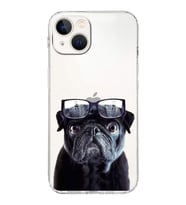 PrintiFy iPhone 13 Mini ile Uyumlu Köpek 3 Kamera Korumalı Şeffaf Kılıf