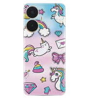 Realme C55 Kılıf Silikon Desen Özel Seri Unicorn Mektup 1800