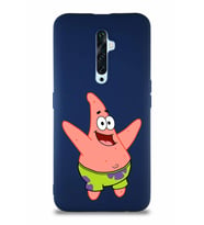 Oppo Reno 2Z Soft Premier Kapak Patrick Yıldız Tasarımlı Silikon Kılıf - Lacivert (Şeffaf)