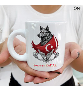 Her Yaşa ve Zevke Uygun Sonsuza Kadar Bozkurt Bayrak Kupa Bardaklar