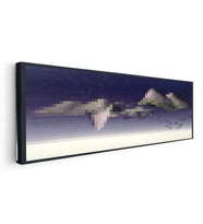 Yatay Panoramik Kanvas Tablo Lowmist Piksel Minecraft Tablosu Ev Ofis Salon Duvar Dekoru