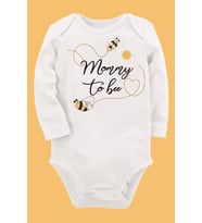 Organik Baskılı Pamuklu Unisex Bebek Body UZUNKOLE60