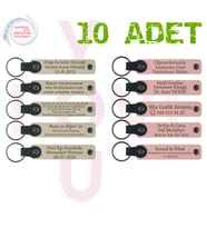 S Kahve & Yavru Ağzı, Yaratıcı Yazarlık Kursuna Anı, 10’lu Set, Tarih ve İsimli Deri Anahtarlık