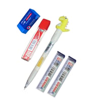 Işıklı Dinazor Uçlu Kalem Seti Sarı 0.7 mm 1 Paket Dinazor Başlıklı Versatil Kalem Süslü Silikonlu Hediyelik Kalem