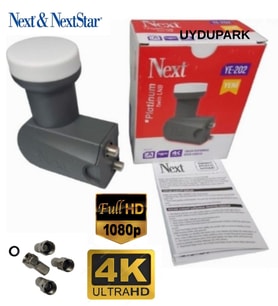 Next 2'Li Çiftli Çanak Anten Lnb'si+4 Adet Contalı Konnektör