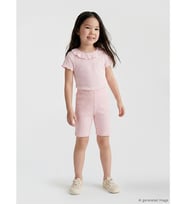 LCW Kids Pembe Kız Çocuk Fitilli Kısa Tayt
