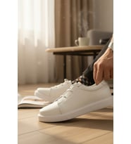 Enoch Hakiki Deri Günlük Lastik Bağcıklı Erkek Ayakkabı Comfort Taban Sneaker