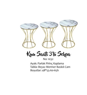 Zigon 13397 Kumsaat Brc Model Mermer Desen Metal Çelik GOLD Renk Kaplama El Yapımı 