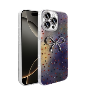 Apple iPhone 16 Pro Uyumlu Kılıf Kamera Korumalı Figürlü Zore Ponti Silikon Kapak (Lila)