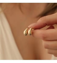 Agora 14 Ayar Trend Damla Altın Küpe, Gözyaşı Damlası Altın Küpe