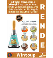 #Rende Mutfak Sebze Ahşap Bambu Saplı Silikon Taban 3 Bölümlü Paslanmaz Çelik Şık Huni Model Rende
