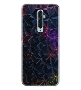 Oppo Reno 2Z 4 Lite 4 Pro 5 6 7 A31 Kılıf Desemli Silikon Renkli Prizmalar 1783