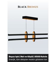 Halo Bronz Lineer LED Sarkıt Avize – Kumandalı Dim Edilebilir – Yukarı & Aşağı Işık