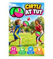 Cırtlı At Tut Raket Oyunu – 2 Raket 1 Top Açık Hava Oyun Seti