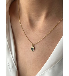 Minimalist Çilek Kolye 925K Gümüş (Gold)