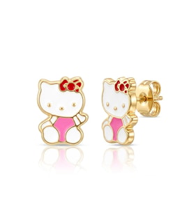 Hello Kitty Altın Çocuk Küpe