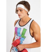 Beyaz Erkek Pamuklu Penye, Kaymaz, Terletmez, Ultra Hafif, Spor Saç Bandı Bandana