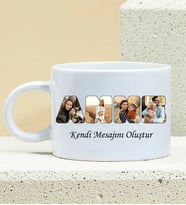 Kişiye Özel Fotoğraflı Anne Tasarımlı Porselen Kupa Nescafe Fincanı