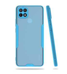 Oppo A15S Kılıf Zore Parfe Kenarları Pastel Renk Silikon Kılıf (Mavi)