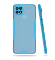 Oppo A15S Kılıf Zore Parfe Kenarları Pastel Renk Silikon Kılıf (Mavi)