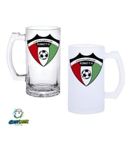 Kuwait F.C. Kulplu Bira Bardağı Buzlu veya Şeffaf Seçenekli 0322