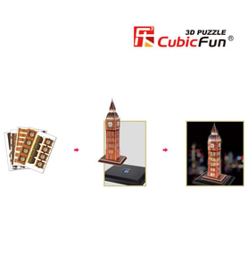 Cubic Fun 3D 28 Parça Puzzle Big Ben Saat Kulesi - İngiltere(Led