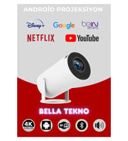 Taşınabilir Android Projektör, Wi-Fi, HDMI ve USB girişleriyle eğlenceyi yanınıza alın