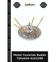 Özel Üretim Dekoratif Hediyelik Mistik Ev Aksesuarı Felsefi Metal Yuvarlak Budalı Tütsülük