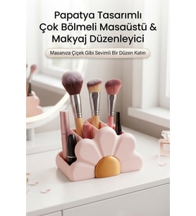 Pastel Pembe Çok Bölmeli Makyaj Organizeri, Şık ve Fonksiyonel Tasarım