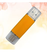 KİŞİYE ÖZEL İSİM BASKILI PLASTİK KUTULU TYPE-C OTG BELLEK 3.0 16GB (Turuncu)