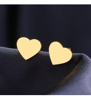 Kişiye Özel 925 Ayar Gümüş Kalp Küpe (Gold)