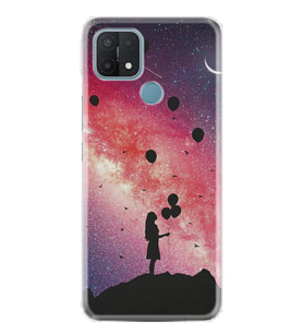 Oppo A15S Kılıf Resimli Desenli Baskılı Silikon Kılıf Flowers Cat 2 1349