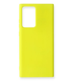 Pilelistore   Samsung Galaxy Note 20 Ultra Kılıf Nano içi Kadife Silikon - Sarı