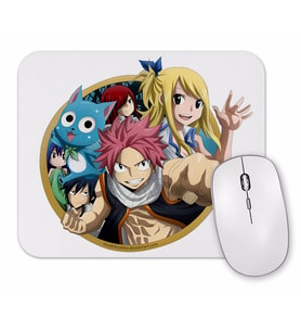 Fairy  Tail Anime Erza Scarlet Happy Lisanna Straus Mouse Pad