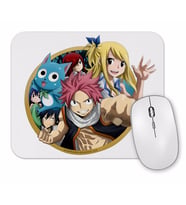 Fairy  Tail Anime Erza Scarlet Happy Lisanna Straus Mouse Pad