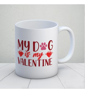 My Dog is My Valentine Kupa Bardak (Çok Renkli)