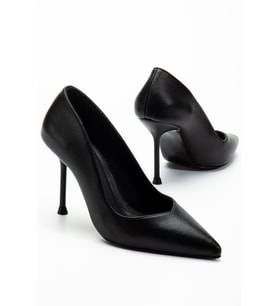 Suins Hakiki Deri Morgen Model Kadın İnce Topuklu Stiletto Ayakkabı