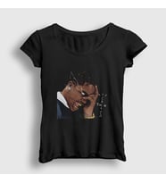 Presmono Kadın Siyah Cactus Jack Astroworld Travis Scott T-Shirt 42347tt