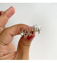 GÜMÜŞ HARFLİ KOL DÜĞMESİ