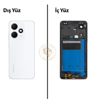 Infinix Hot 30 Beyaz Uyumlu Orta Kasa Full Kasa Kapak Gövde Housing