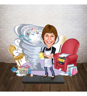 KİŞİYE ÖZEL KARİKATÜR süper anne