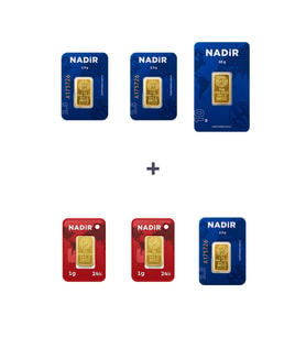 Nadir Gold 24 Ayar 19,5 Gram Altın (1 Ad 10 Gram Altın + 3 Ad 2,5 Gram Altın + 2 Ad 1 Gram Altın )