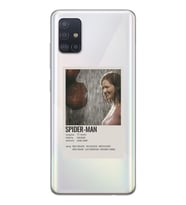 Samsung Galaxy A51 Uyumlu Spider Man Poster Tasarımlı Şeffaf Telefon Kılıfı