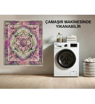 Makine Kaymaz Yıkanabilir Bohem Salon Halısı Mutfak Halısı Koridor Halısı Yolluk 5941