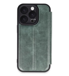 Newface Apple iPhone 16 Pro Max Kılıf Flip Cover - Koyu Yeşil