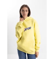 Unisex Oversize YEAH! Kapüşonlu Sweatshirt