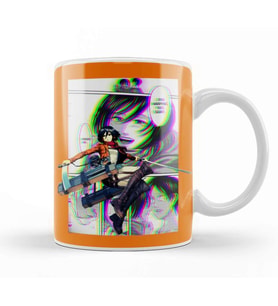 Mikasa Ackerman Mikasa Attack on Titan Kupa Bardak Porselen