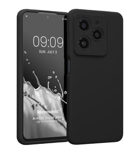 Microsonic Matte Silicone TECNO Spark 20 Pro Kılıf Siyah