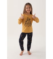 Roly Poly 3170 Garson Climb Your Big Dreams Kız Çocuk Uzun Kol Pijama Takım